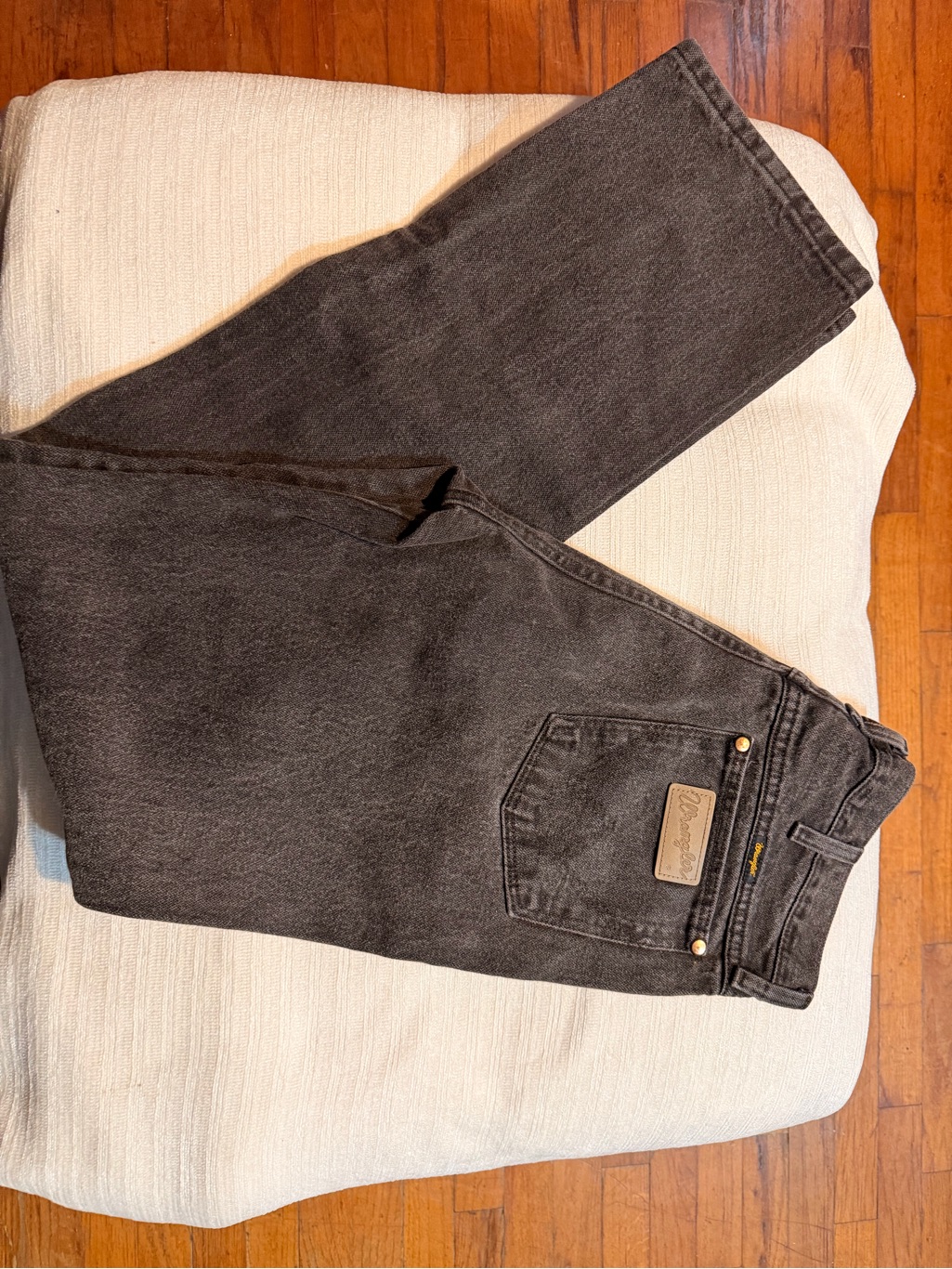 Wrangler Straight StraightLeg Washed Charcoal Jeans